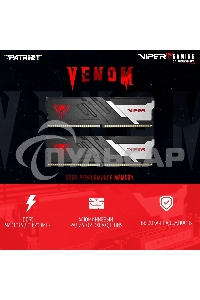 Оперативная память Patriot Viper Venom, DDR5, 32Gb (2x16Gb), 7200MHz, CL34, DIMM, с радиатором, черный
