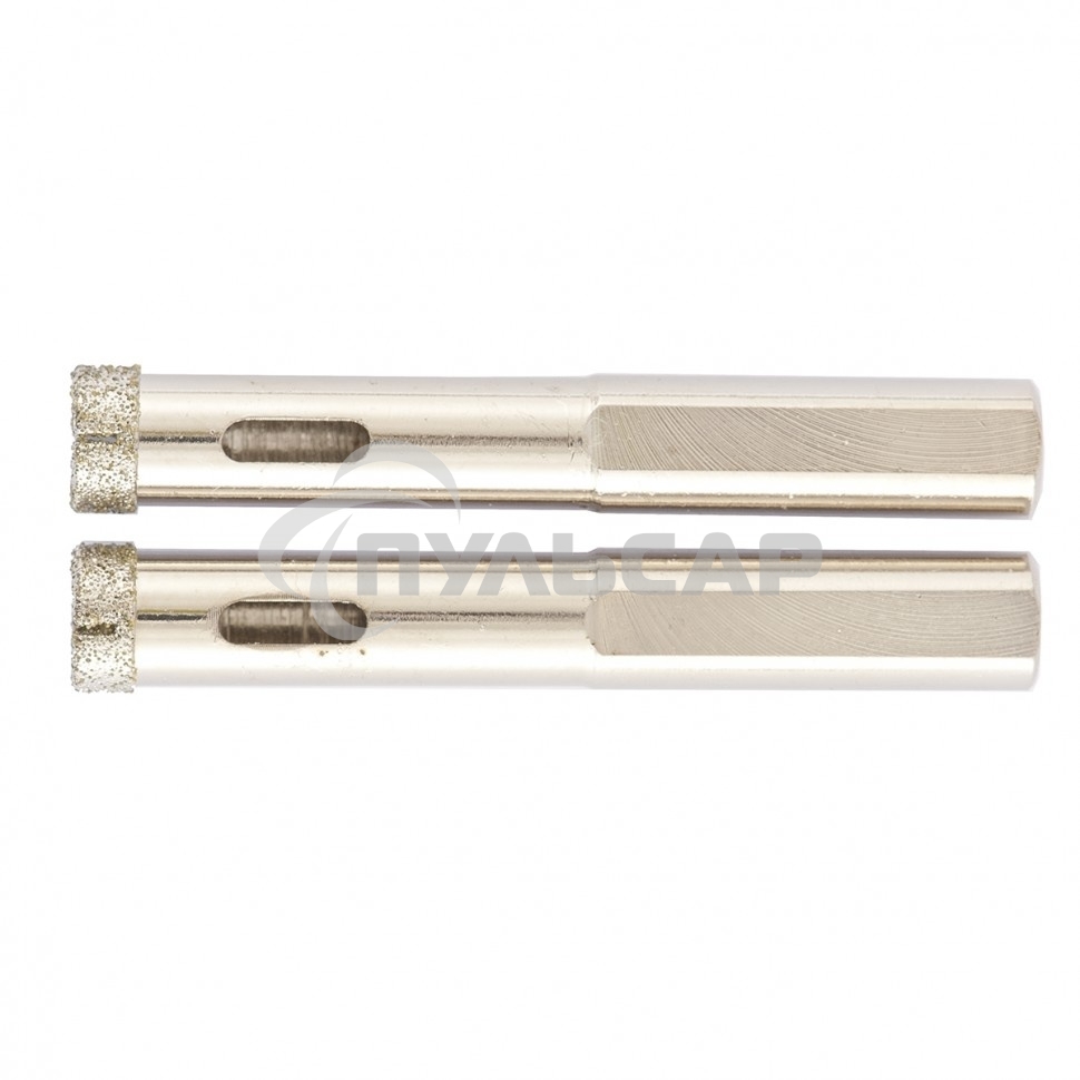 Сверло алмазное Matrix по керамограниту, 12 х 67 мм, 3-гранный хвостовик 2 шт.