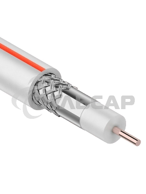 Кабель коаксиальный PROconnect SAT 50M, 75 Ом, CCS/Al/Al, 75%, бухта 50 м, белый