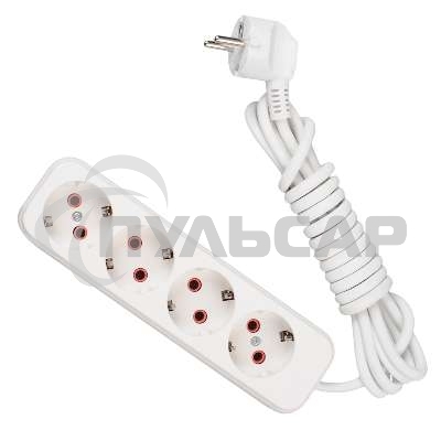 Удлинитель 4х3м с заземл. 16А IP20 Lezard 720-0403-401
