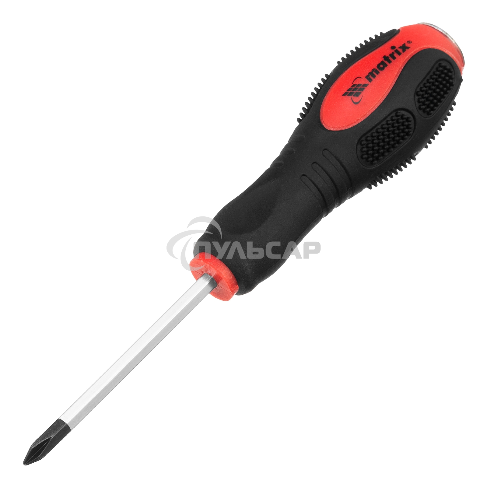 Отвертка Matrix Ударная, PH1x75 мм, двух-компонентная рукоятка, CrV