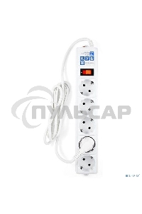 Сетевой фильтр Power Cube B 0,5 м 5 розеток (белый) 10А/2,2кВт