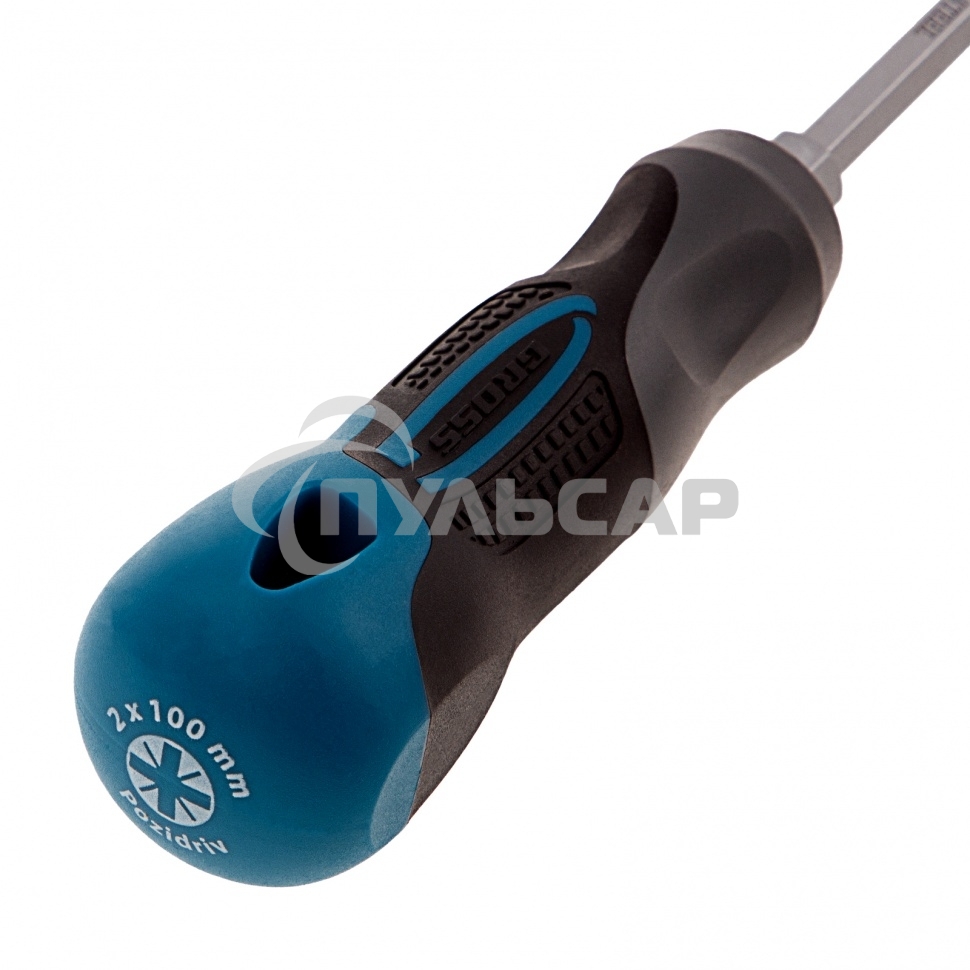 Отвертка, PZ2x100 мм, S2, 3к ручка Gross