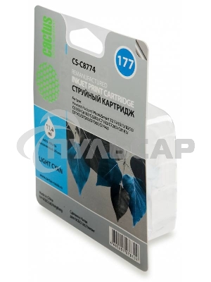 Картридж струйный Cactus CS-C8774 светло-голубой для №177 HP PhotoSmart 3213/3313/8253/C5183/C6183 (