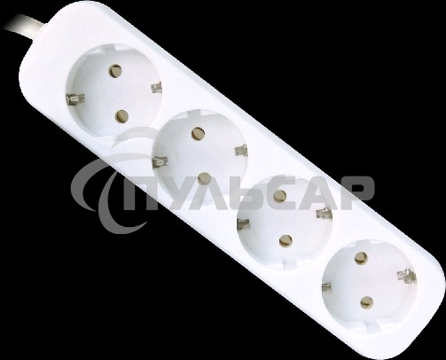 Удлинитель Defender E418 белый 1.8 м, 4 розетки 