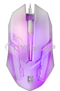 Мышь проводная Defender Cyber MB-560L белый, 1200 dpi, USB, кнопки - 3