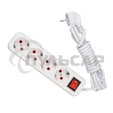 Удлинитель 4х2м с заземл. 16А IP20 с выкл. Lezard 720-0402-402