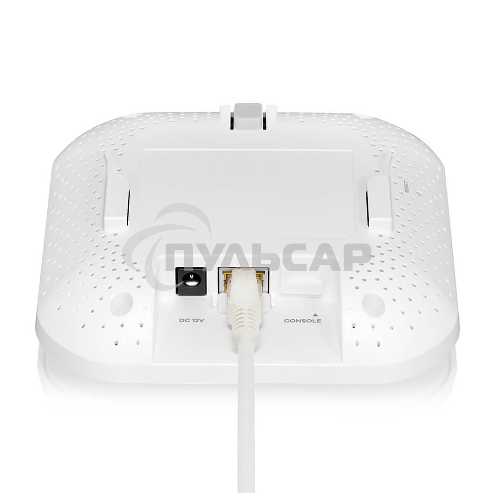 Точка доступа Zyxel NebulaFlex NWA90AX PRO, WiFi 6, 802.11a/b/g/n/ac/ax (2,4 и 5 ГГц), MU-MIMO, антенны 3x3, до 575+2400 Мбит/с, 1xLAN 2.5GE, PoE, защита от 4G/5G, БП в комплекте