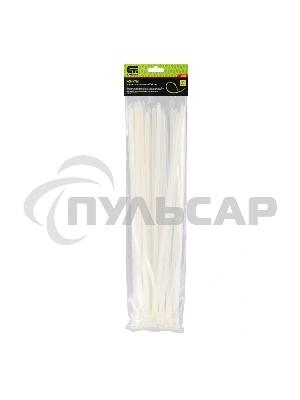 Хомуты, 400 х 8 мм, пластиковые, белые, 50 шт. Сибртех