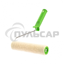 Валик ВЕЛЮР с ручкой, 200 мм, ворс 5 мм, D 36 мм, D ручки - 6 мм Россия Сибртех