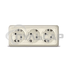 Розетка 3-м ОП Олимп с заземл. беж. UNIVersal 1167 Розетка 3-м ОП Олимп с заземл. беж. UNIVersal 1167
