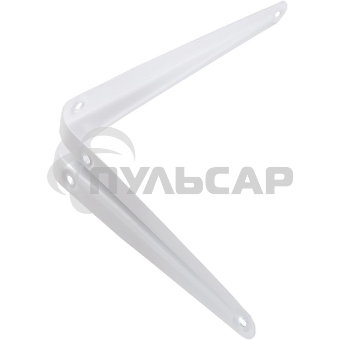 Кронштейн угловой с ребром 200 х 250 мм, белый Сибртех