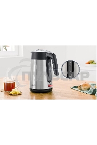 Чайник электрический Bosch TWK7L460, 1,7л, 2400 Вт., нерж.сталь, шкала уровня воды