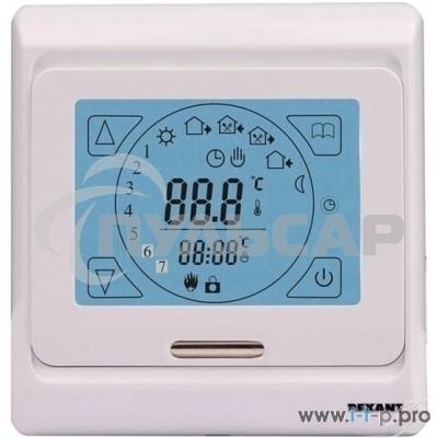 Терморегулятор сенсорный с автоматическим программированием Rexant, R91XT, 3680 Вт