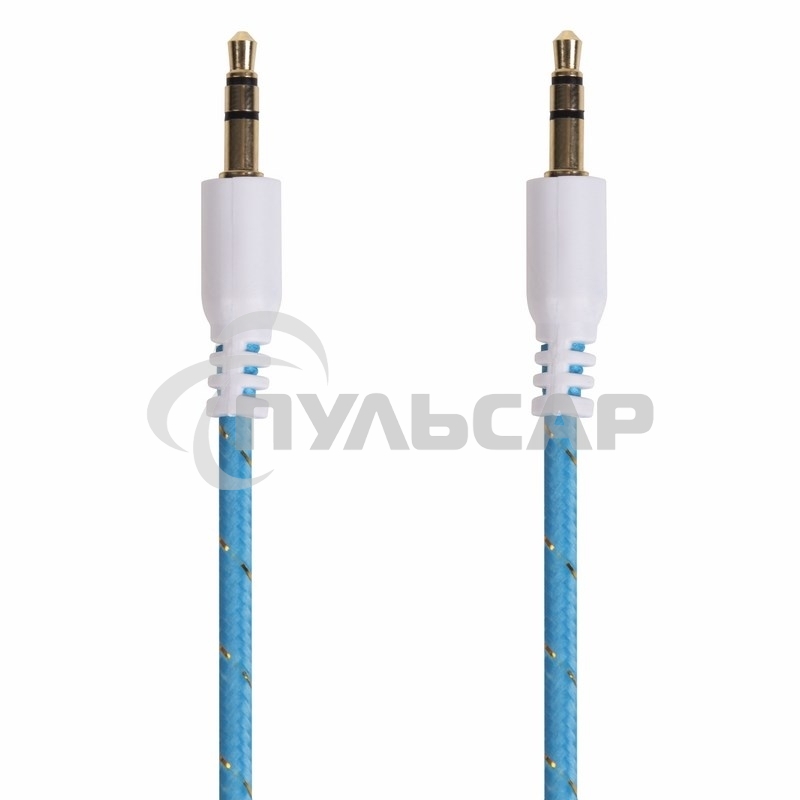 Аудиокабель AUX Rexant 3.5 мм в тканевой оплетке 1 м синий