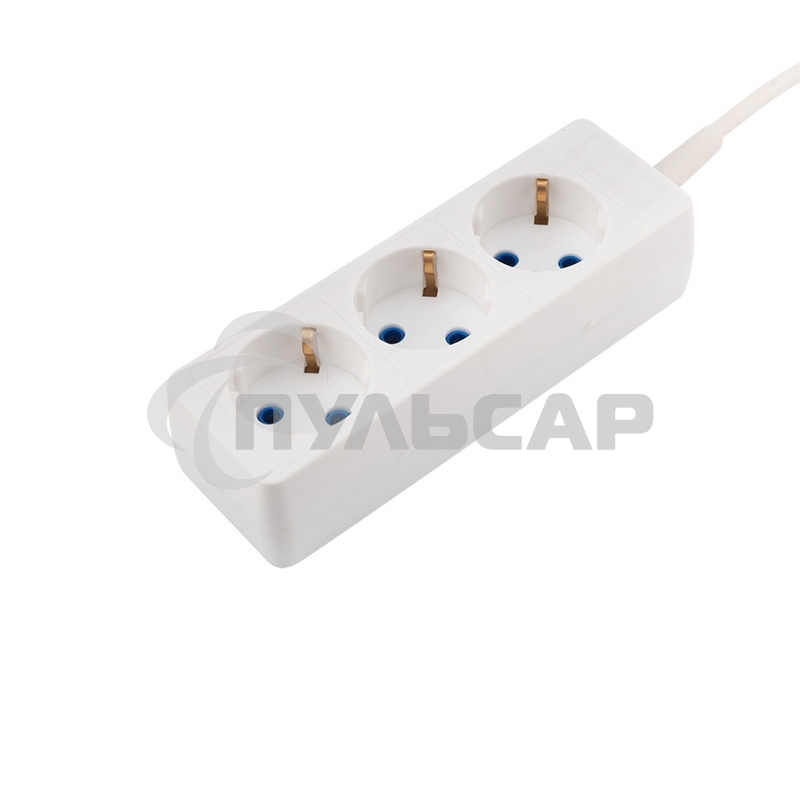 Удлинитель PROconnect 3 гнезда, 3 м, 3х0.75 мм², с/з, белый