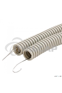 Труба гофрированная ПВХ DKC d16мм с протяж. сер. (уп.100м) 91916