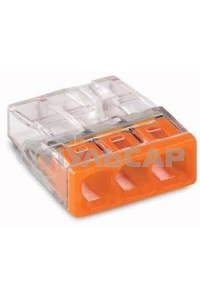 Клемма 3х(0.5-2.5мм) 3-х проводн. для распред. короб. (без п) WAGO 2273-203