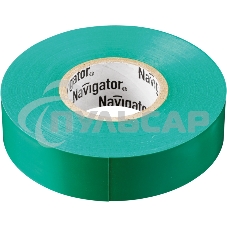 Изолента ПВХ Navigator 19мм (рул.20м) зел. NIT-A19-20/G Изолента ПВХ Navigator 19мм (рул.20м) зел. NIT-A19-20/G