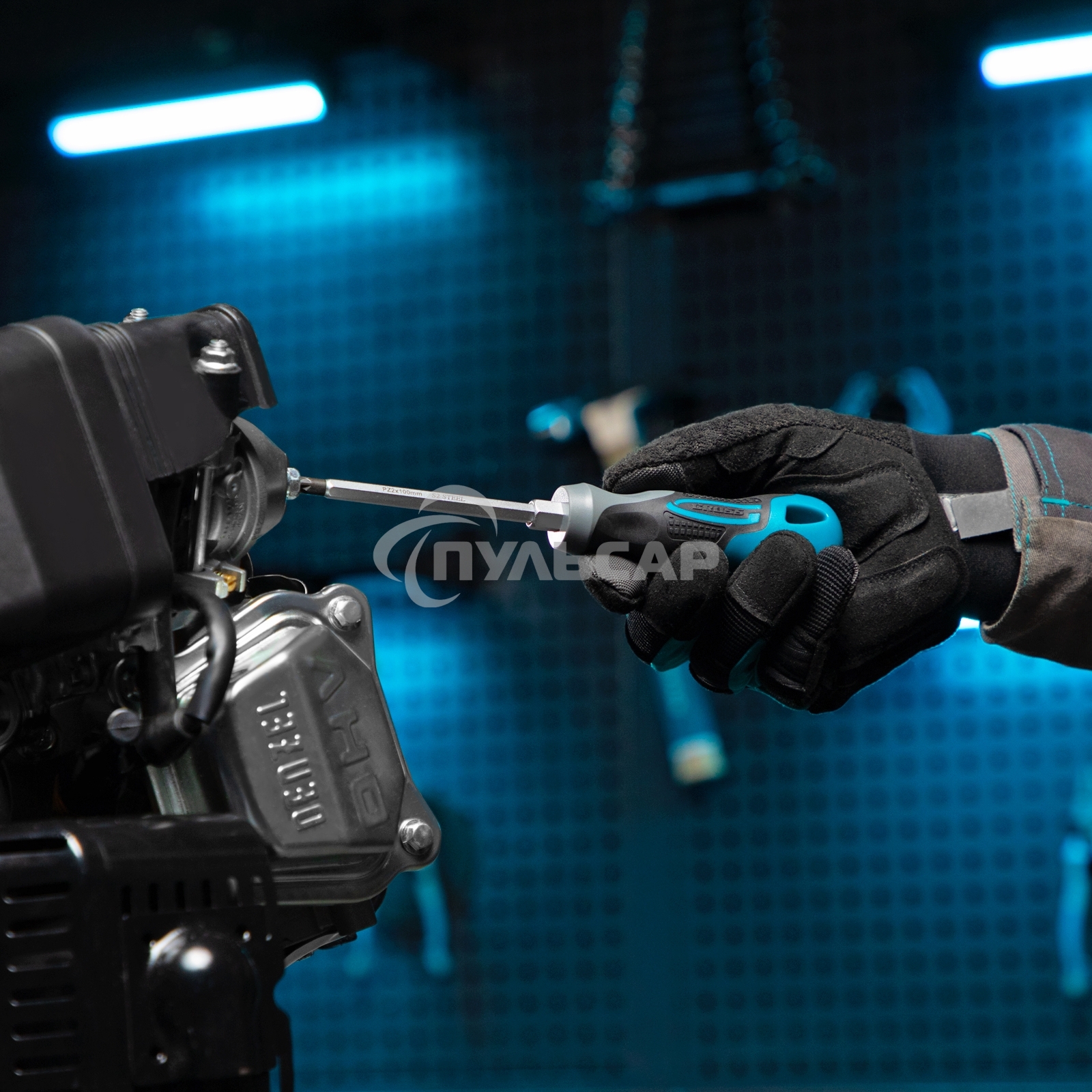 Отвертка, PZ2x100 мм, S2, 3к ручка Gross