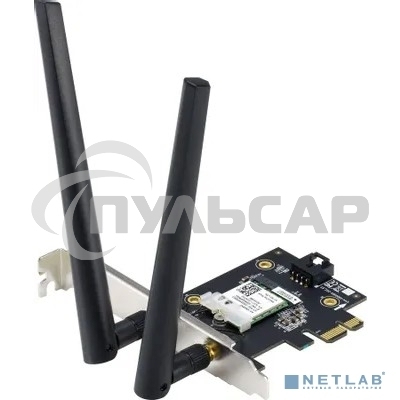 Сетевой адаптер ASUS PCE-AX1800 WIFI 802.11ax, 2402 + 574Mbpsб PCI-E Adapter, 2 антенны; 90IG07A0-MO0B00