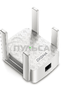 Повторитель беспроводного сигнала Digma D-WR400 AC1200 10/100BASE-TX/Wi-Fi белый