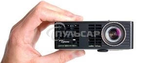 Проектор Optoma ML750e (DLP, LED, WXGA 1280x800, 700Lm, 15000:1, HDMI, USB, MHL, MicroSD, 1x1W speaker, 3D Ready, led 20000hrs, черный, 0.38kg)