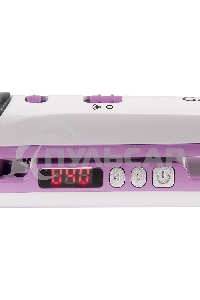 Щипцы для волос Galaxy Line GL 4516, фиолетовый, 45 Вт, максимальная температура 200°С, система ультразвукового распыления воды, съемный резервуар для воды, нагр. элемент с защитой от перегрева, пластины с керам. покрытием, ЖК-дисплей с индикацией темпера