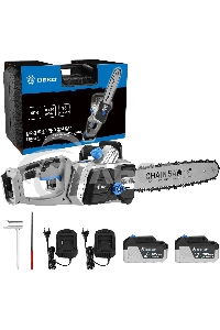 Пила цепная аккумуляторная в кейсе DEKO DKCHS 40 PRO [063-4357] 2х20В, 2x4.0А·ч, 2 з/у