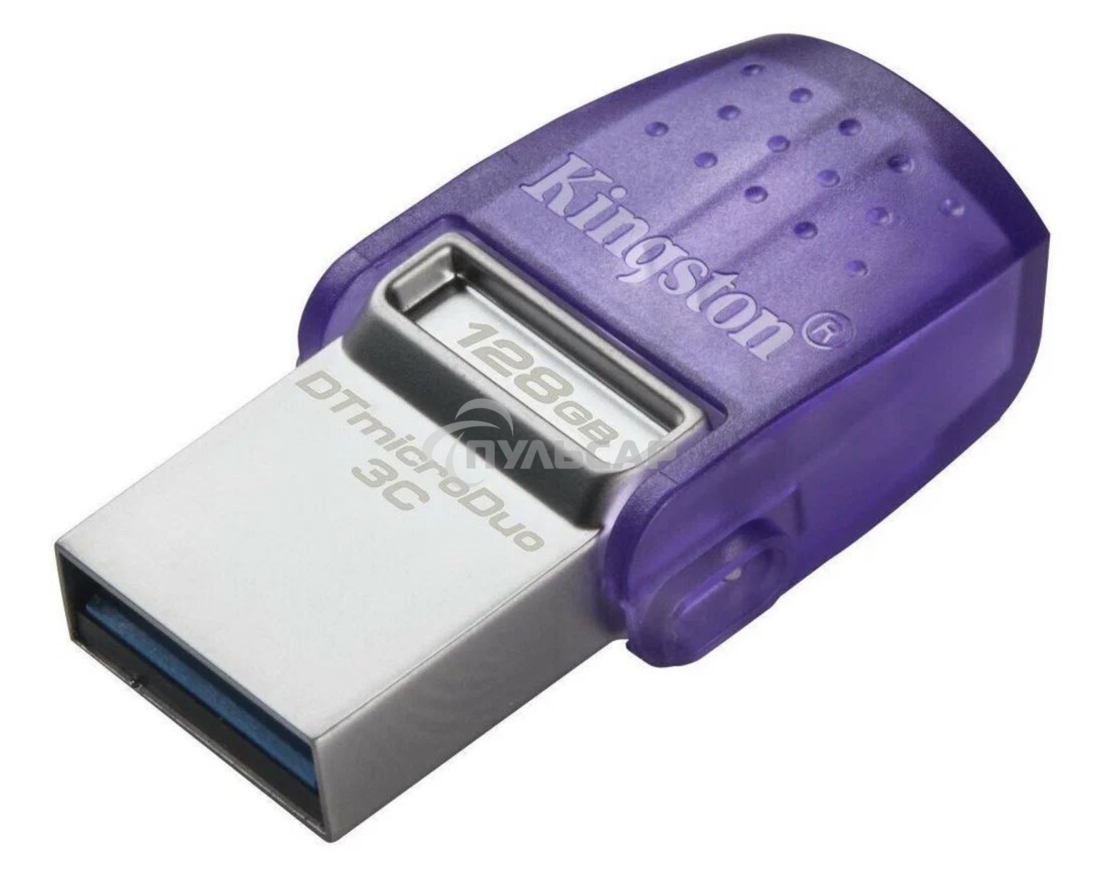 Флешка USB Kingston 128 Gb DataTraveler microDuo 3C DTDUO3CG3/128 Gb USB 3.0 фиолетовый