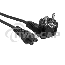 Кабель питания ноутбуков ExeGate Special PC5-1,8S (Евровилка Schuko->С5) 3*0.75мм2, ССА, черный, 1.8м.