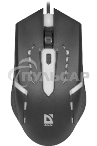 Мышь проводная Defender Hit MB-601 черный, 1200 dpi, USB, кнопки - 4