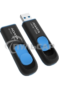Флешка USB ADATA UV128 (AUV128-32G-RBE), 32 Gb, USB 3.0, R/W 100/30, черный/синий