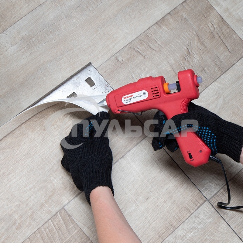 Пистолет клеевой Rexant, 100 Вт, Ø11 мм, с кнопкой, блистер