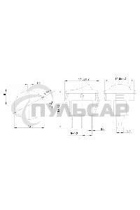 Выключатель клавишный Rexant круглый 250V 3А (3с) ON-OFF красный с подсветкой Micro