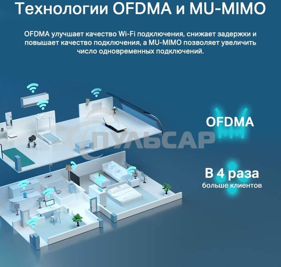 Двухдиапазонный гигабитный Wi-Fi 6 роутер TP-Link Archer AX53 AX3000