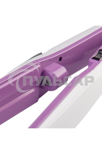 Щипцы для волос Galaxy Line GL 4516, фиолетовый, 45 Вт, максимальная температура 200°С, система ультразвукового распыления воды, съемный резервуар для воды, нагр. элемент с защитой от перегрева, пластины с керам. покрытием, ЖК-дисплей с индикацией темпера