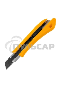 Нож, 18 мм, сменное лезвие, SK4, метал. направляющая, нажимной фиксатор Denzel