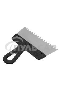 Шпатель из нержавеющей стали Сибртех 200 мм, зуб 6х6 мм, пластмассовая ручка 85464