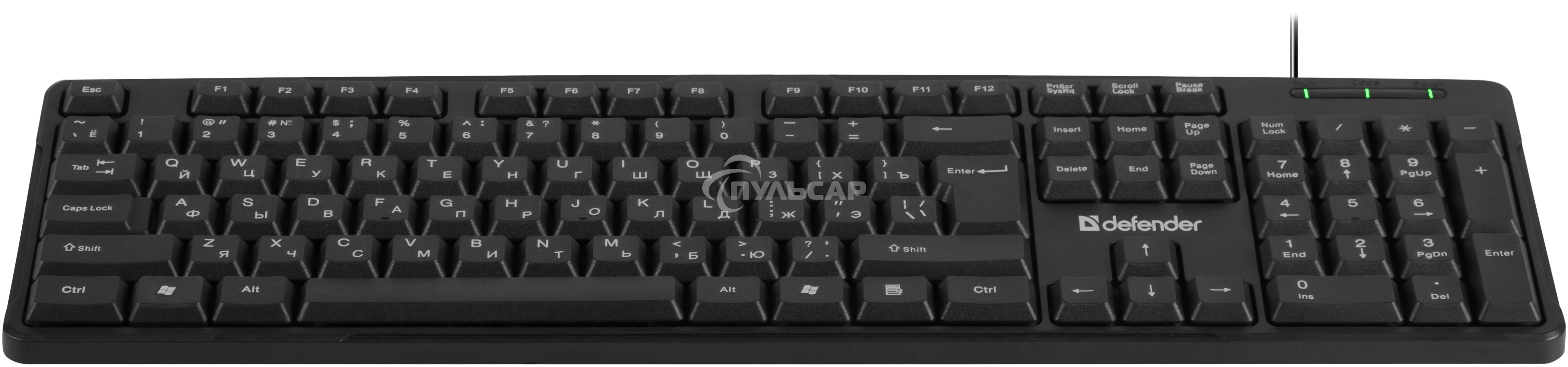 Клавиатура проводная Defender Next HB-440 RU, USB, черный