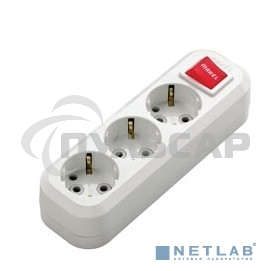 Колодка удлинителя MAKEL MGP211 3 гнезда с заземлением c выключателем