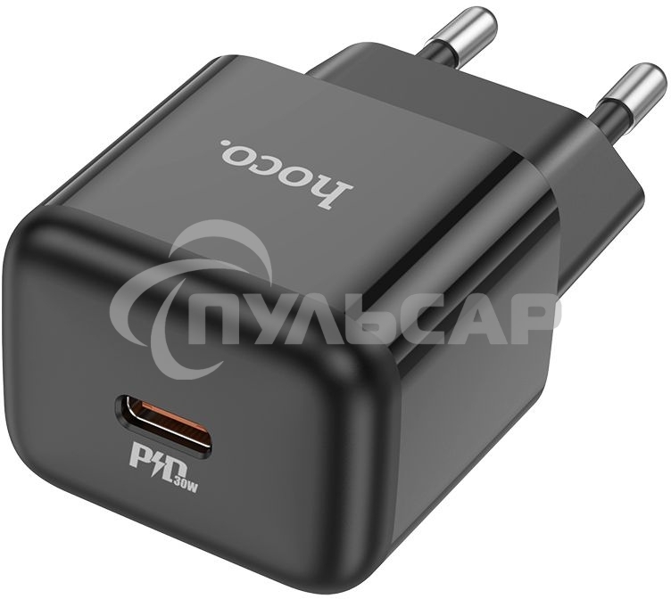 Сетевое зарядное устройство Hoco N32 Glory Black 30W 3A+2A+1.5A (PD+QC+AFC) USB Type-C универсальное черный