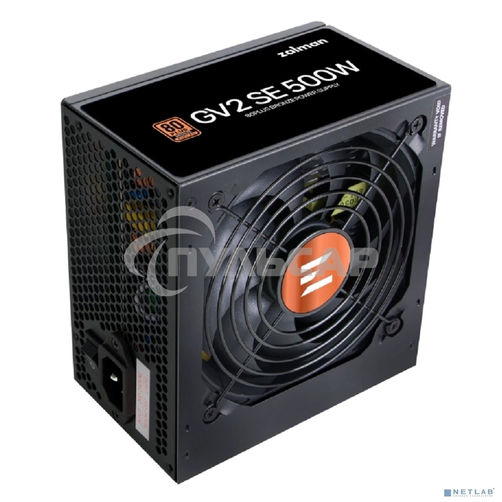Блок питания Zalman ZM500-GV2SE, 500Вт, 80 PLUS Bronze, 120мм, черный