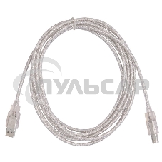 Кабель USB2.0 Buro USB2.0-AM/BM-3-TRANS USB A (m)/USB B (m) 3м