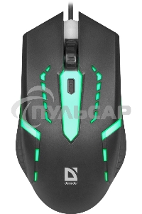 Мышь проводная Defender Hit MB-601 черный, 1200 dpi, USB, кнопки - 4