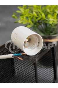 Патрон Е27 пластиковый подвесной термостойкий пластик бел. PROxima