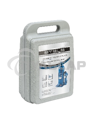 Домкрат гидравлический бутылочный, 3 т, h подъема 188–363 мм, в пласт. кейсе Stels