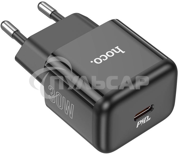 Сетевое зарядное устройство Hoco N32 Glory Black 30W 3A+2A+1.5A (PD+QC+AFC) USB Type-C универсальное черный