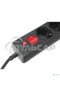 Сетевой фильтр Гарнизон EHLB-1 5р 10А 1.8м черный