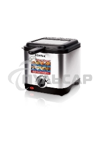 Фритюрница Centek CT-1430 сталь 900 Вт, АНТИПРИГАРНАЯ ЧАША, стальной корпус, емкость на 1,5 л масла